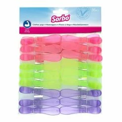 Best deal 😉 Sorbo Pack Of 36 Plastic Pegs Luxe 💯