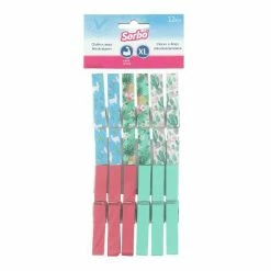 Best Pirce 🌟 Sorbo Pack Of 12 Pegs In Botanic Print 🌟