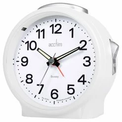 New 👍 Acctim Elsie Alarm Clock White 🔥
