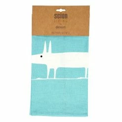Outlet ⌛ Scion Living Mr Fox Teal Set Of 2 Tea Towels 🎁