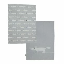 Discount 😍 Scion Living Scion Mr Fox Set Of 2 Tea Towels Grey ⌛