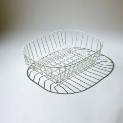 Discount 🧨 Delfinware Wireware White Oval Sink Basket 🧨