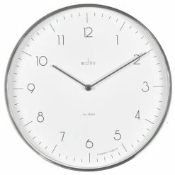 Outlet ๐คฉ Acctim Madison Wall Clock Brushed Steel/White ๐ฅ