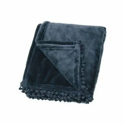 Wholesale 😍 Walton & Co Cashmere Slate Blue Touch Fleece Throw 🎁