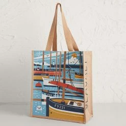 Coupon 🌟 Seasalt Jute Shopper Mevagissey Luggers Wave 🧨