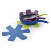 Budget 🌟 Colourworks Set Of Four Non-Slip Pan Protectors ❤️ -HOME popular shop CWPANPROTPK4 Colourworks PAN PROTECTORS 4PC ASTD COLOURS