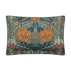 Flash Sale 🎁 Morris & Co Honeysuckle And Tulip Oxford Pillowcase Mulberry And Teal ⭐