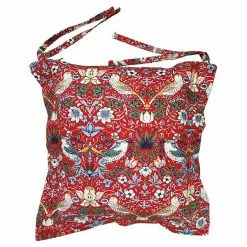 Cheap ✔️ William Morris Strawberry Thief Red Oxford Seat Pad ⭐
