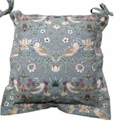 Best reviews of 😍 William Morris Strawberry Thief Blue Oxford Seat Pad 🤩