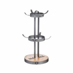 Budget 🔔 Industrial Kitchen Mango Wood Mug Tree ✔️