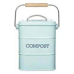 Deals 👏 Living Nostalgia Vintage Blue Compost Bin 🎉