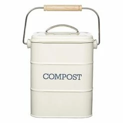 Best Pirce 🔔 Living Nostalgia Antique Cream Compost Bin 😉